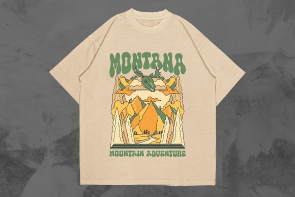 Download Montana Nature Illustration Tee Design - Nature illustration Collection