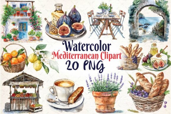 Download Watercolor Mediterranean Clipart - Mediterranean clipart Collection