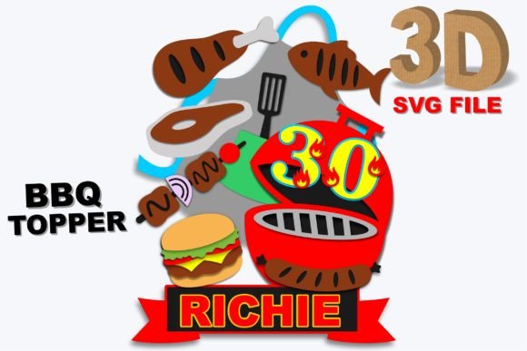 Download BBQ Topper 3d Svg, Grill, Barbecue Svg - Grill Collection