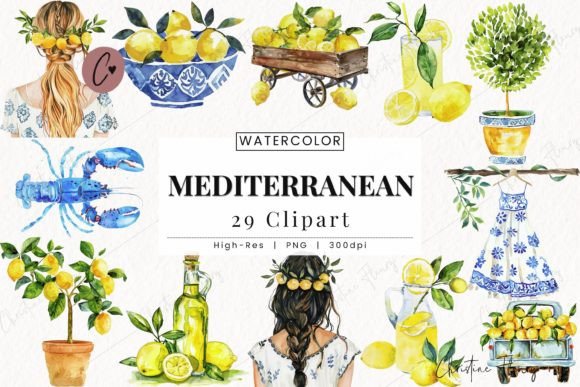 Download Watercolor Mediterranean Clipart - Mediterranean clipart Collection