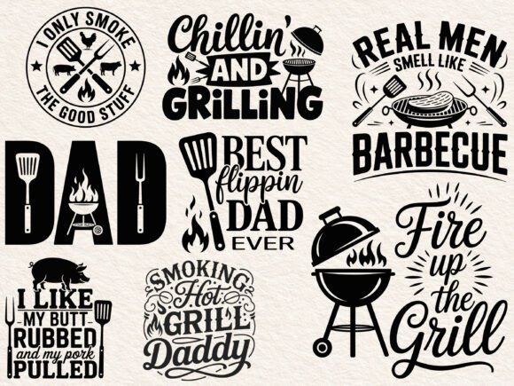 Download Barbecue Grill Bundle, Funny BBQ Quote - Grill Collection