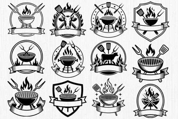 Download BBQ Grill Badge SVG Bundle.02 - Grill Collection