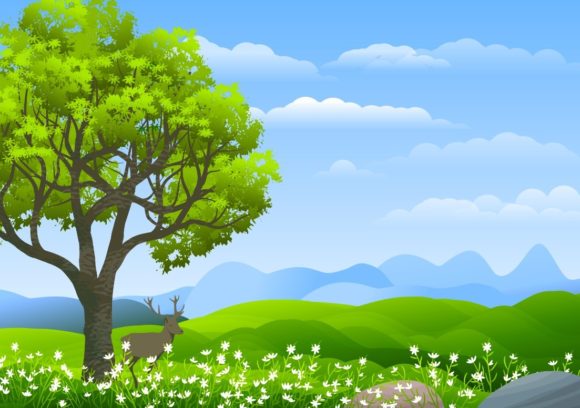 Download 4 Nature Illustration Backgrounds - Nature illustration Collection