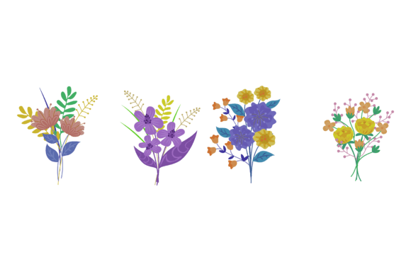 Download Set Nature Illustration Flower Vector - Nature illustration Collection