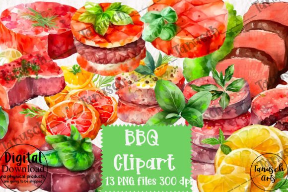 Download Watercolor Bbq Steak Burger Clipart - Premium Resources