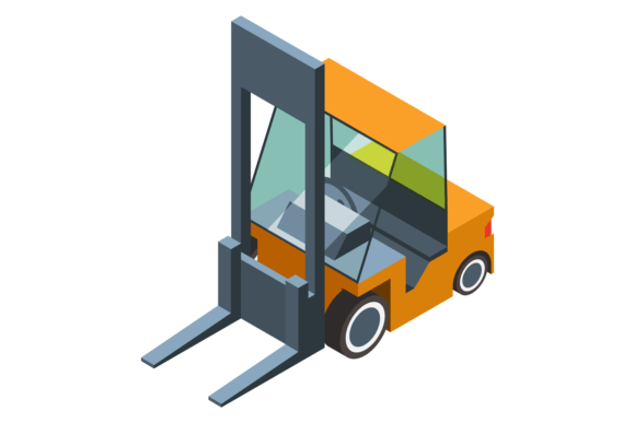 Download Forklift Isometric Icon. Warehouse Trans - Warehouse Collection