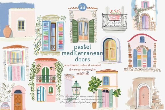 Download Mediterranean Clipart Set - Mediterranean clipart Collection