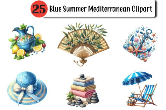 Download Blue Summer Mediterranean Clipart - Mediterranean clipart Collection