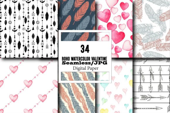 Download Boho Watercolor Valentine Abstract - Premium Resources