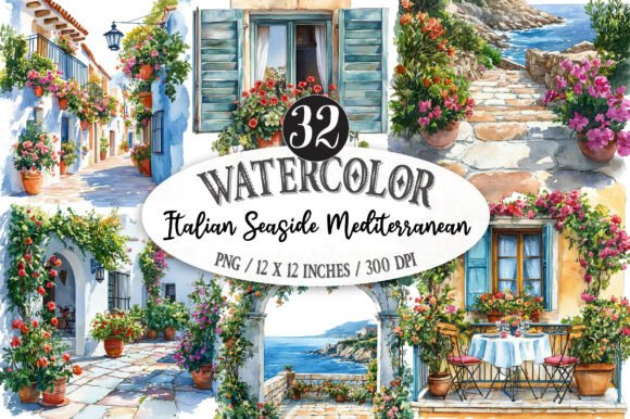 Download Italian Seaside Mediterranean Clipart - Mediterranean clipart Collection