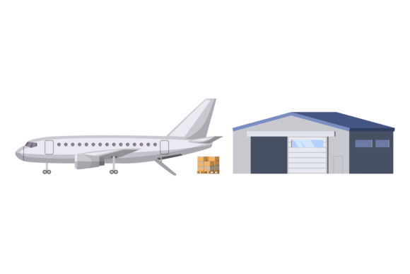 Download Cargo Plane Loading. Shipping Warehouse - Warehouse Collection